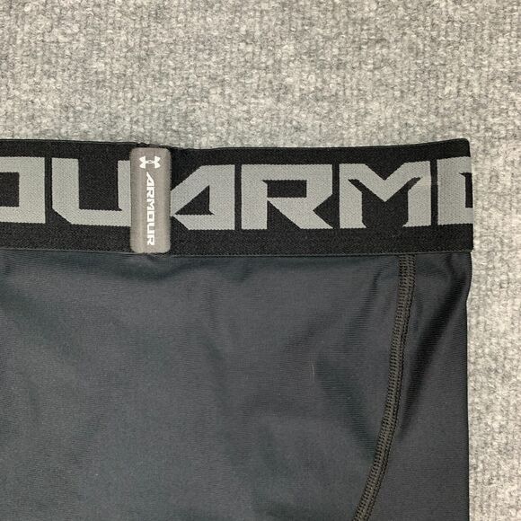 Under Armour Compression Leggings Mens 11 Black Fitted Stretch Gym Workout - Picture 6 of 8